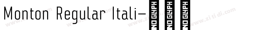 Monton Regular Itali字体转换